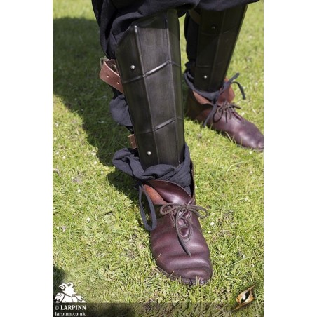 Dark Drake Leg Protection Greaves - Epic Dark Metal