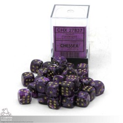 Dice Block - 36 Vortex Purple/Gold - Six Sided D6