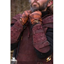 Ranger Leather LARP Bracers - Suede - Brown