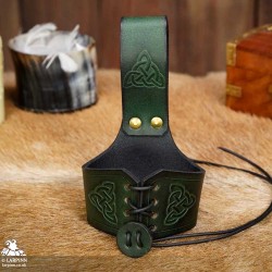 Celtic Drinking Horn Holder - Green - Standard