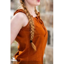 Adele Sleeveless Medieval Blouse - Orange