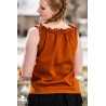 Adele Sleeveless Medieval Blouse - Orange