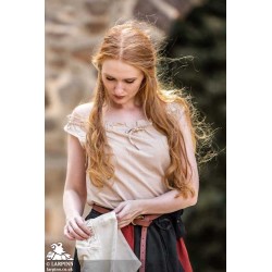 Adele Sleeveless Medieval Blouse - Cream