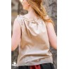 Adele Sleeveless Medieval Blouse - Cream