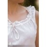 Adele Sleeveless Medieval Blouse - White