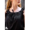 Adele Sleeveless Medieval Blouse - Black