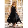 Adele Sleeveless Medieval Blouse - Black