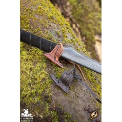 LARP Weapon Scabbard Hook - Elven - Brown