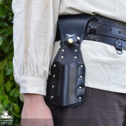 Earl Half Dagger Scabbard with Popper - Black