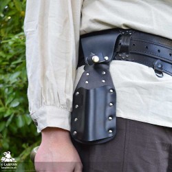 Earl Half Dagger Scabbard with Popper - Black