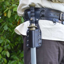 Earl Half Dagger Scabbard with Popper - Black