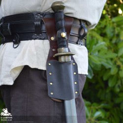 Earl Half Dagger Scabbard with Popper - Brown