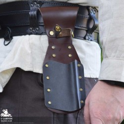 Earl Half Dagger Scabbard with Popper - Brown