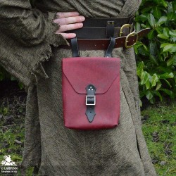 Corym A5 Leather Pouch - Red