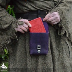 Corym A6 Leather Pouch - Purple