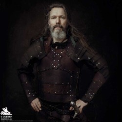 Ulric Leather Shoulder Armour - Brown