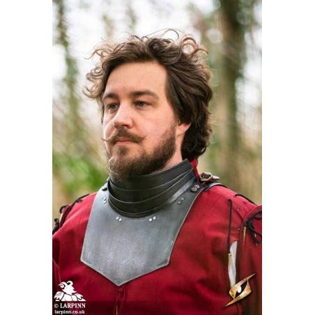 Landsknecht Gorget - Dark Metal Plate Armour