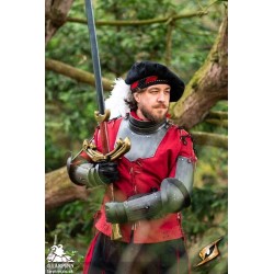 Landsknecht Gorget - Dark Metal Plate Armour