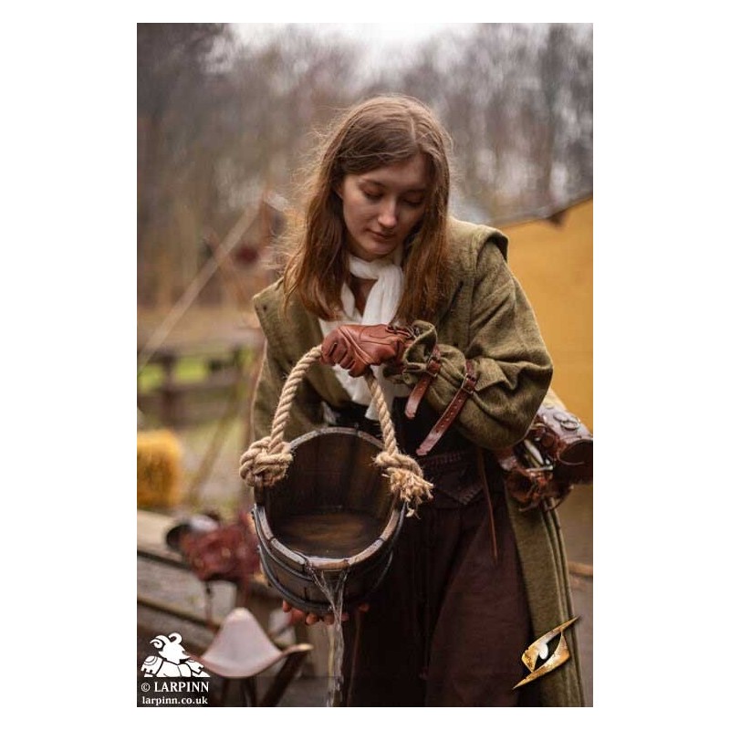 Water Bucket - Coreless LARP Throwing Weapon - Foam Props - Wooden Bucket