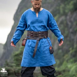 Halvar Linen Tunic - Blue