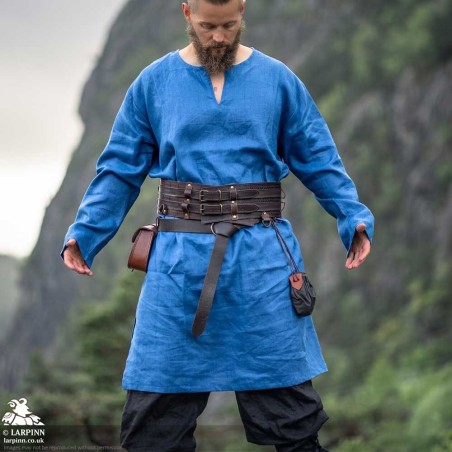 Halvar Linen Tunic - Blue