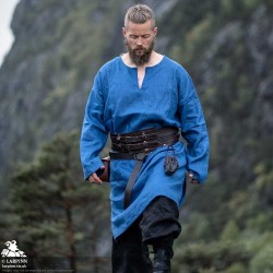 Halvar Linen Tunic - Blue