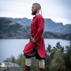 Halvar Linen Tunic - Red