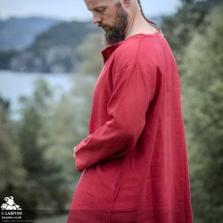 Halvar Linen Tunic - Red