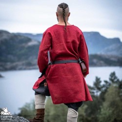 Halvar Linen Tunic - Red