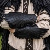 Raven Wing Bracers - LARP Leather Vambracers - Arm Protection Guards