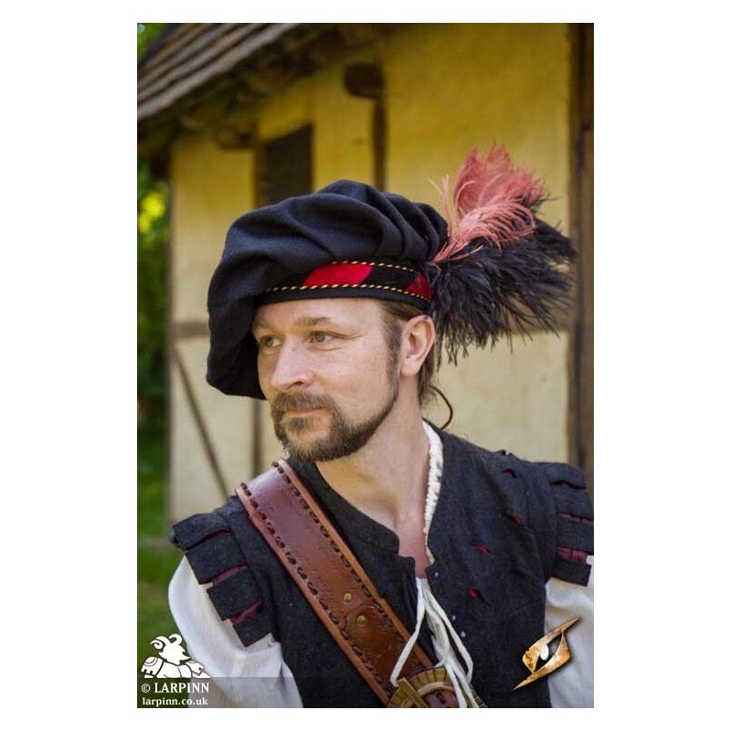 Minstrel Hat - Black & Red