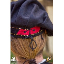 Minstrel Hat - Black & Red