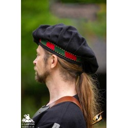 Minstrel Hat - Black, Red & Green