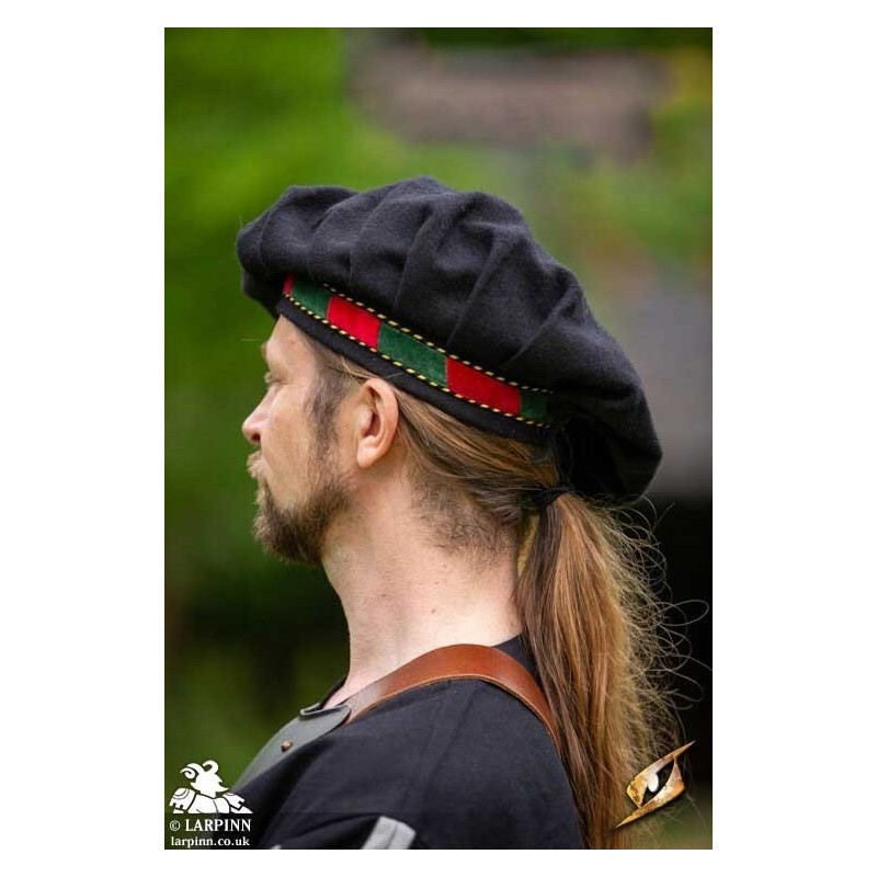 Minstrel Hat - Black, Red & Green