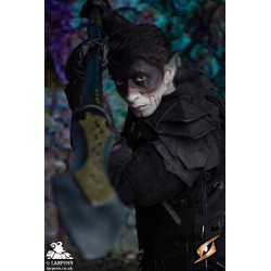 Shadow Shoulder Armour - Suede - LARP Costume