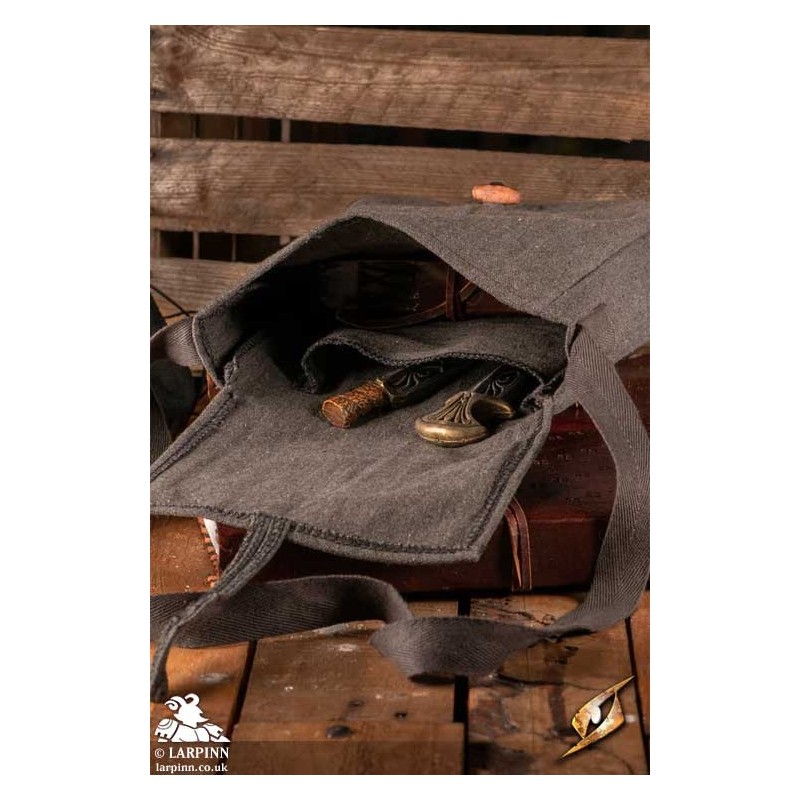 Traveller's Satchel - Canvas - Grey - LARP Costume Accessories
