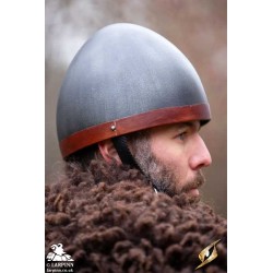 RFB Helmet - Dark Metal - Ready for Battle - LARP Plate Metal Helmet