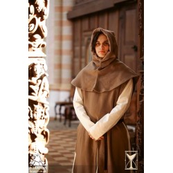 Liripiped Hood - Brushed Wool - Brown - LARP Costumes