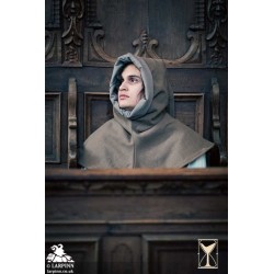 Liripiped Hood - Brushed Wool - Brown - LARP Costumes