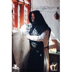 Liripiped Hood - Brushed Wool - Black - LARP Costumes