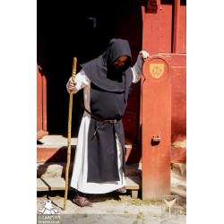 Liripiped Hood - Brushed Wool - Black - LARP Costumes