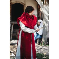 Liripiped Hood - Brushed Wool - Red - LARP Costumes