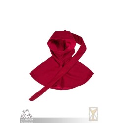 Liripiped Hood - Brushed Wool - Red - LARP Costumes