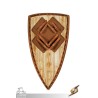 Heater Shield - White & Red - 22IN x 36IN - LARP Shield