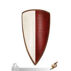 Heater Shield - White & Red - 22IN x 36IN - LARP Shield