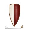 Heater Shield - White & Red - 22IN x 36IN - LARP Shield