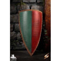 Heater Shield - Green & Red - 22IN x 36IN - LARP Shield