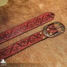 Thorn Belt - Maroon - Leather LARP Costume