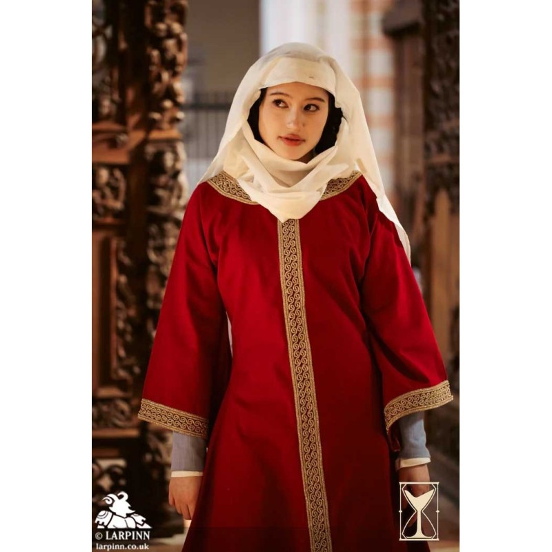 Matilde Overtunic - Medieval Dress - Red - LARP Costume