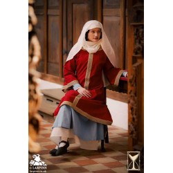 Matilde Overtunic - Medieval Dress - Red - LARP Costume